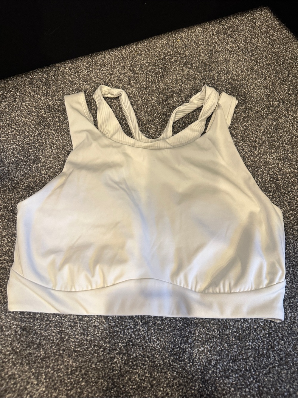Lululemon High-Neck Sports Bra — White
